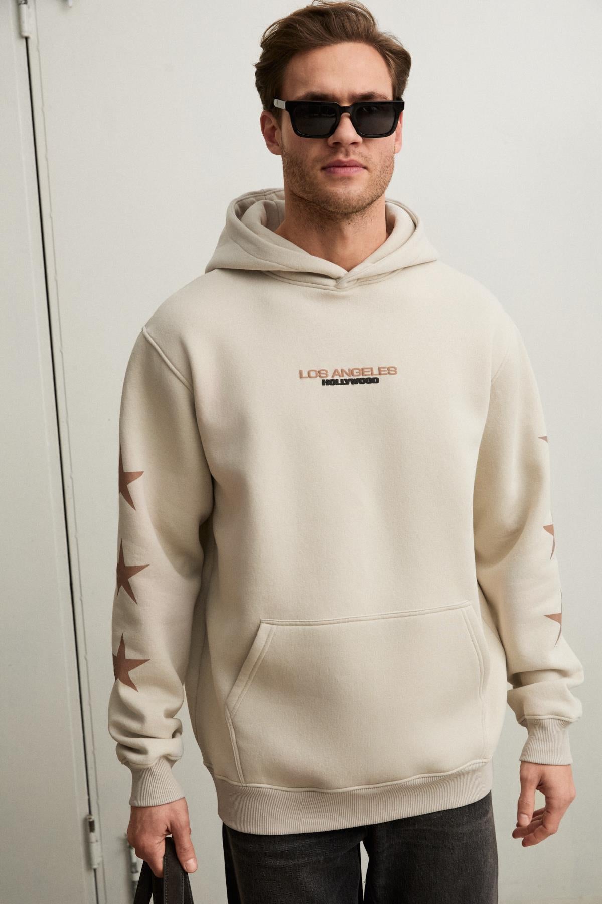TUXON Herren Fleece-Hoodie Sweatshirt