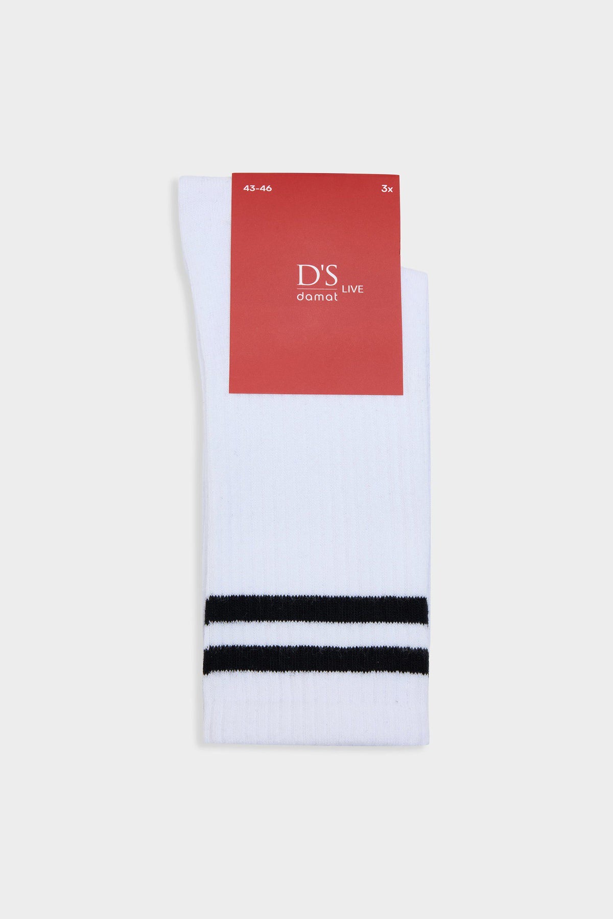 Schwarz Gestreifte Tennissocken - 3 Paar
