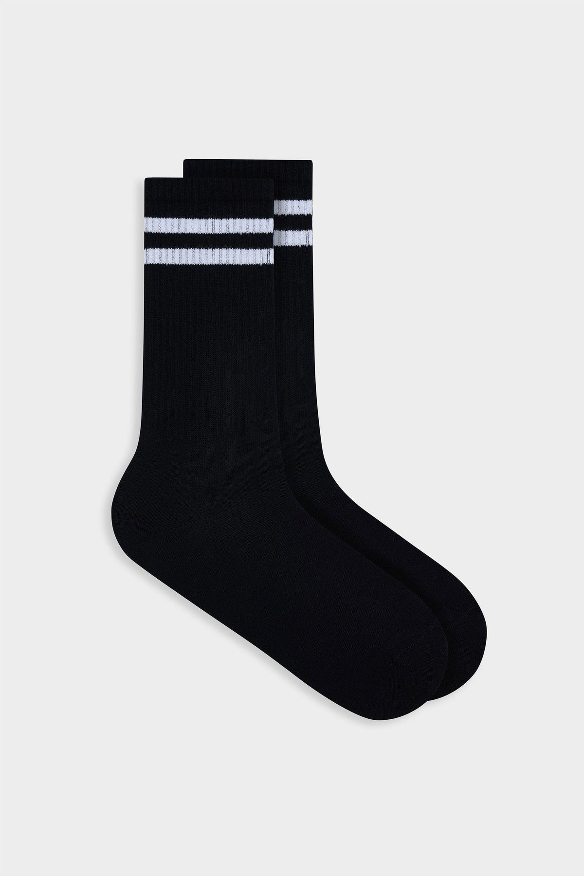 Schwarz Gestreifte Tennissocken - 3 Paar