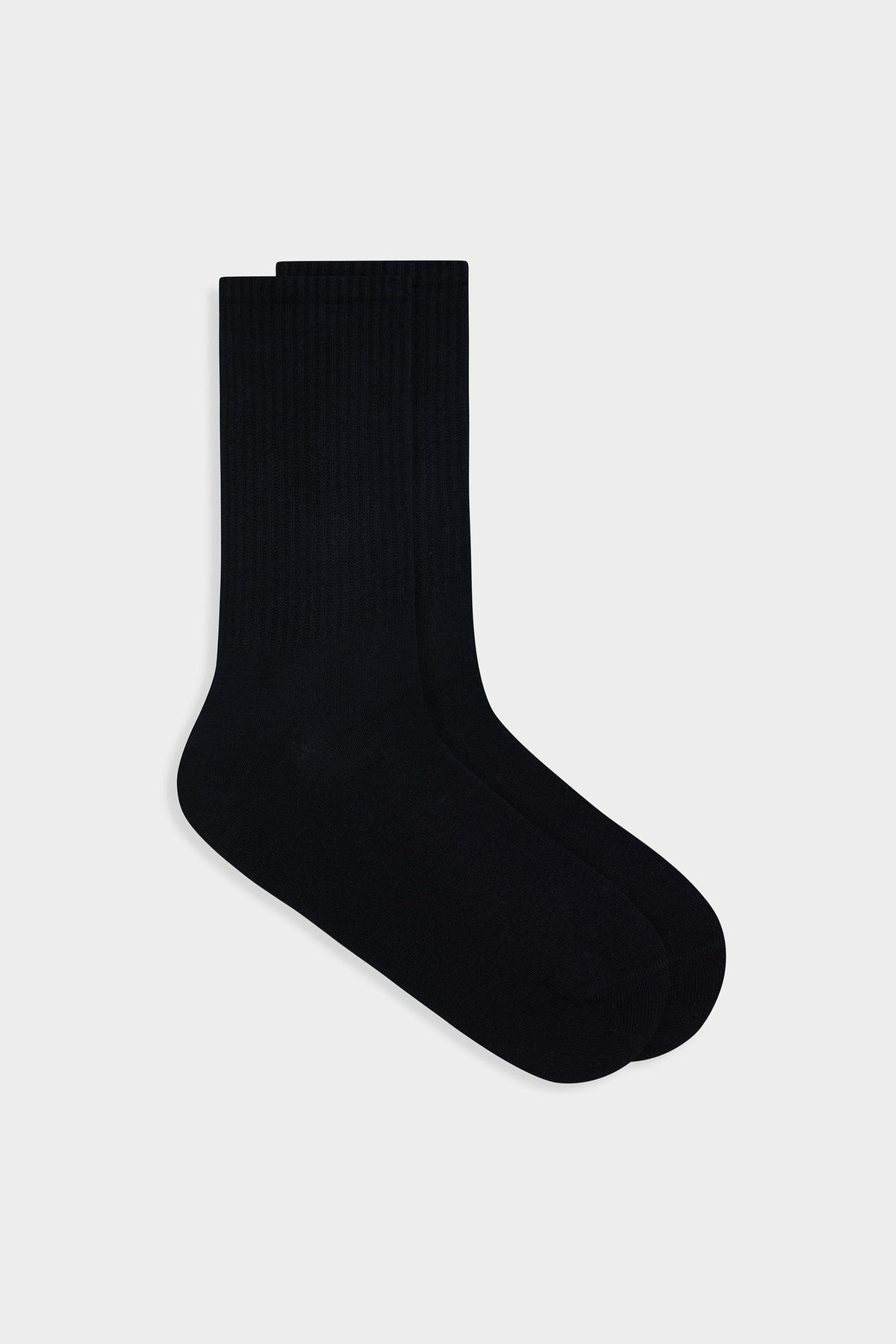 Schwarze Baumwoll-Tennissocken - 3 Paar