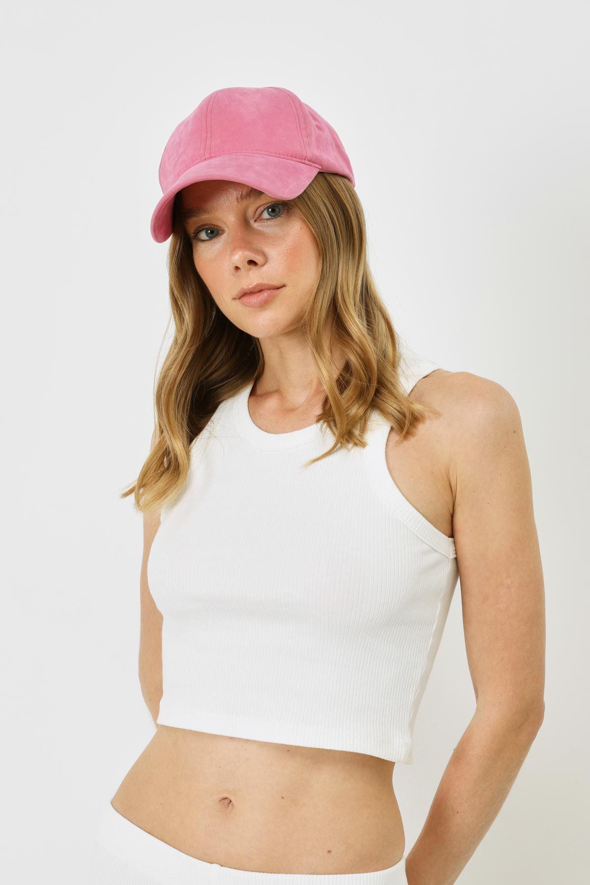 Damen Halterneck Ripp Stretch Crop Top