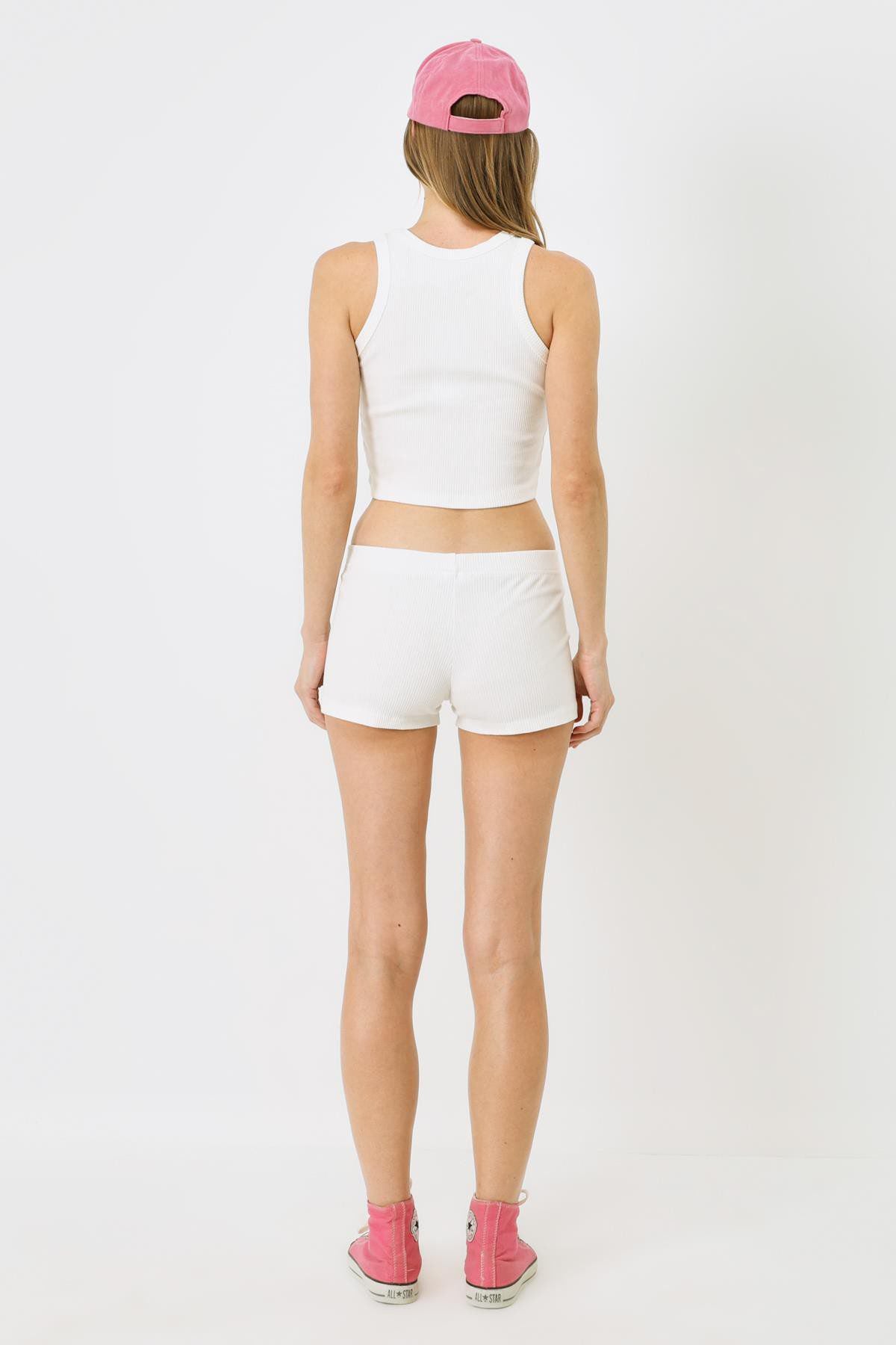 Damen Rippstrick Kurze Boxershorts