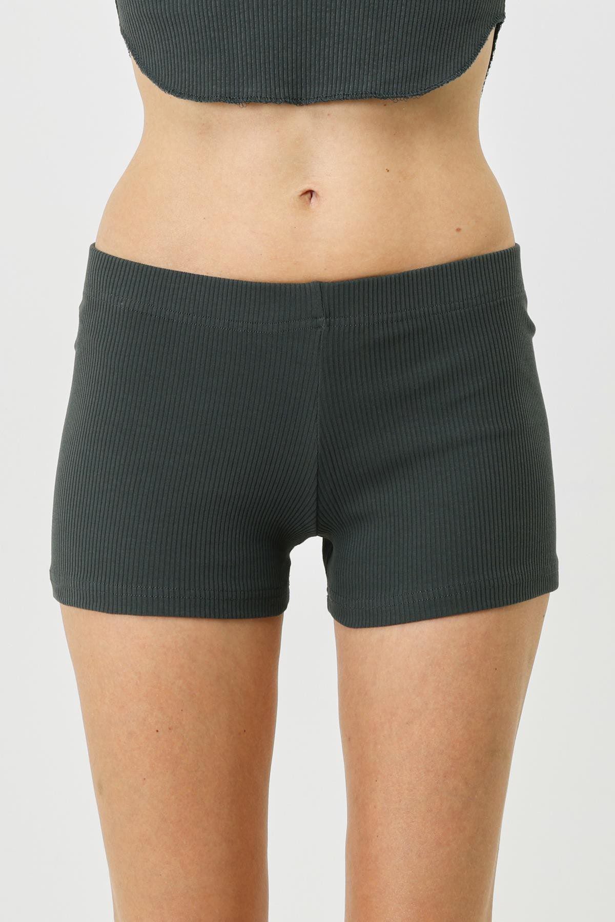 Damen Rippstrick Kurze Boxershorts