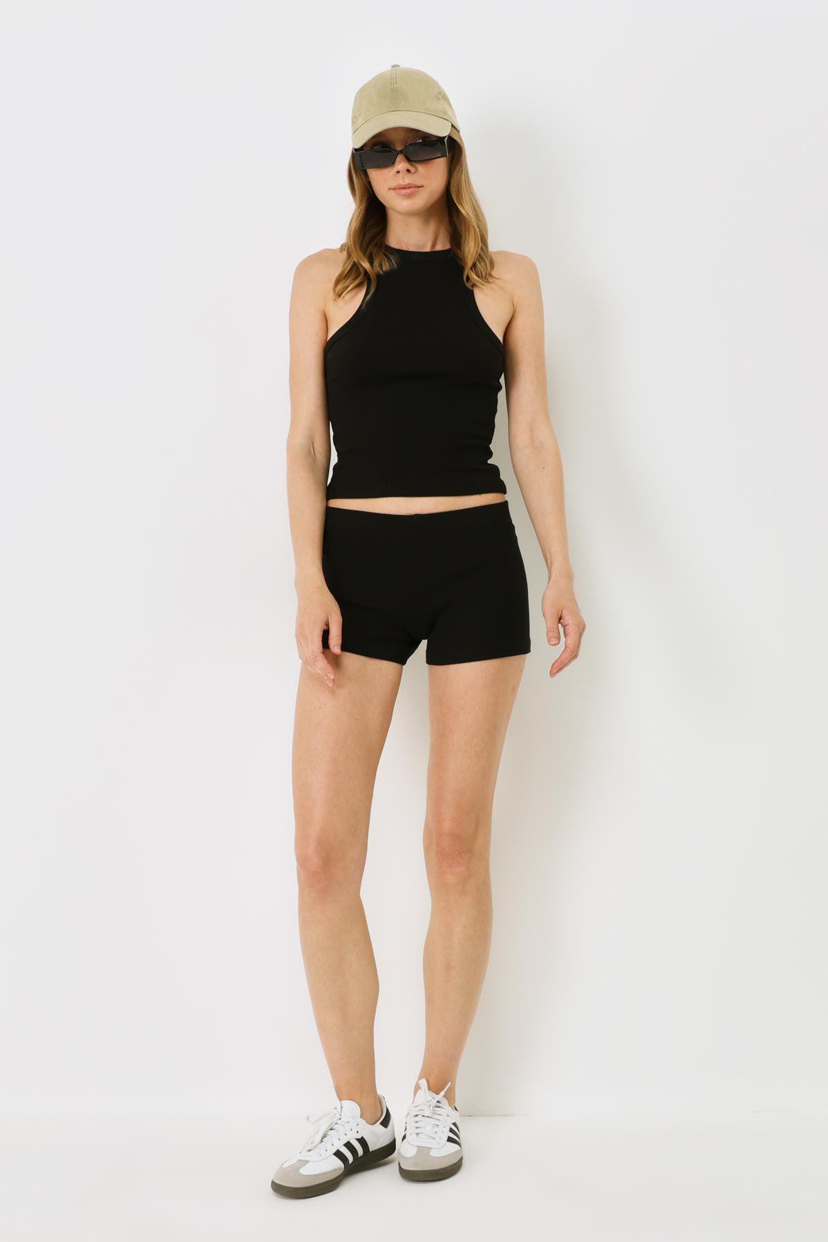 Damen Rippstrick Kurze Boxershorts