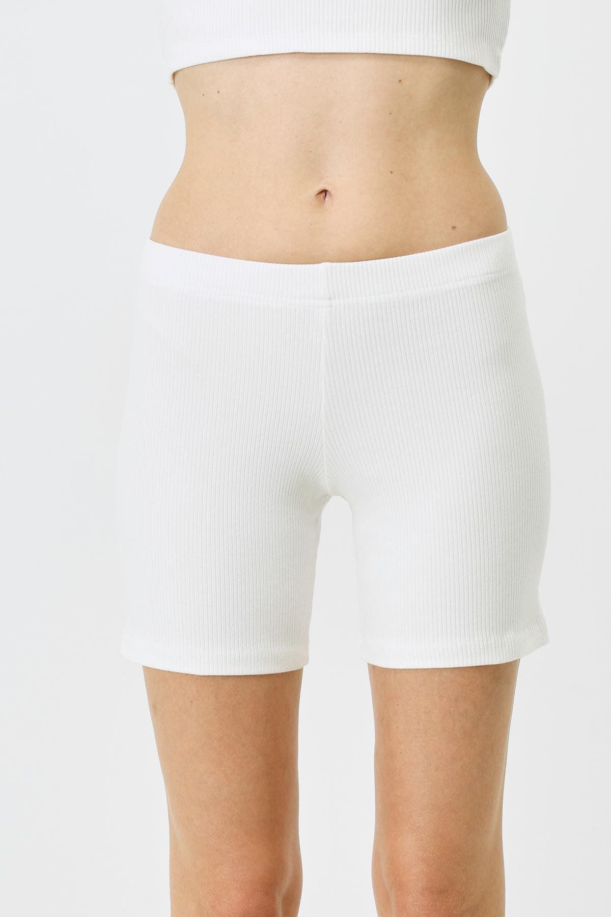 Damen Rippstrick Lange Boxershorts