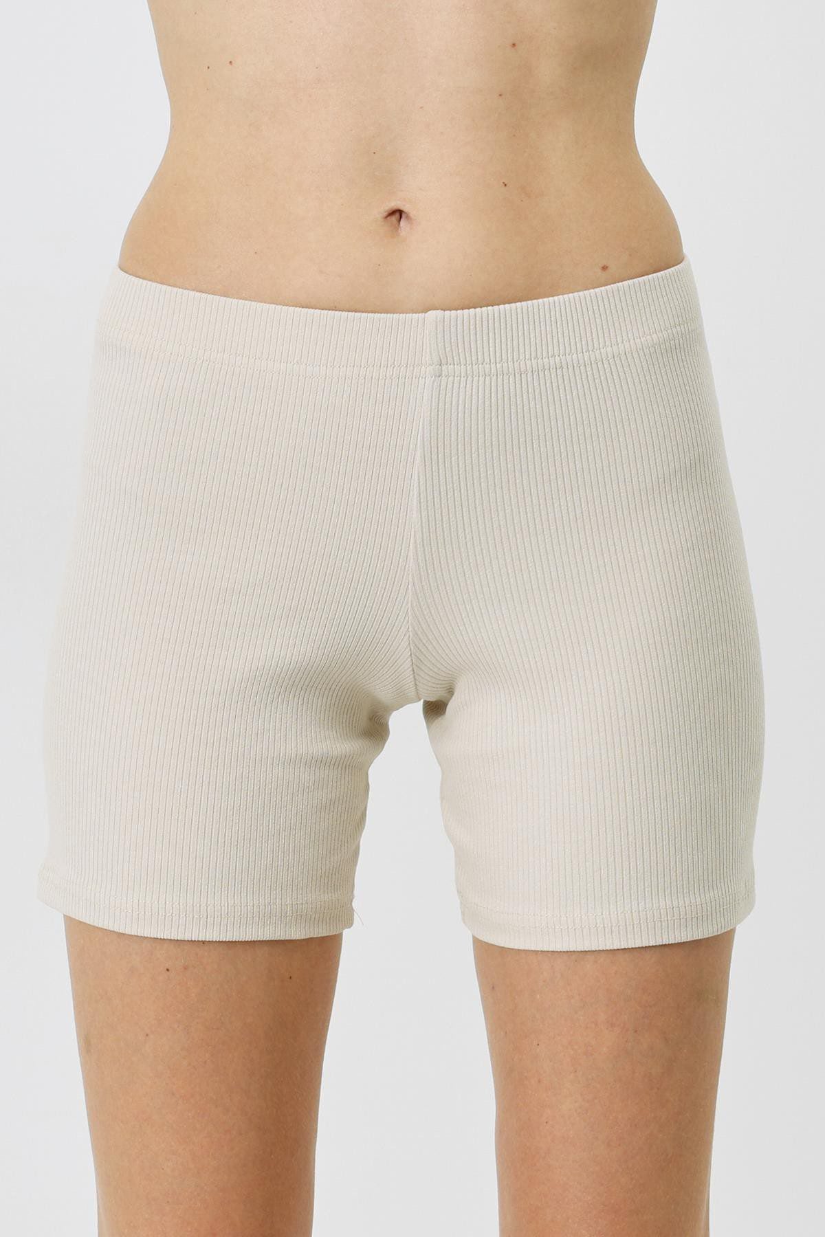 Damen Rippstrick Lange Boxershorts