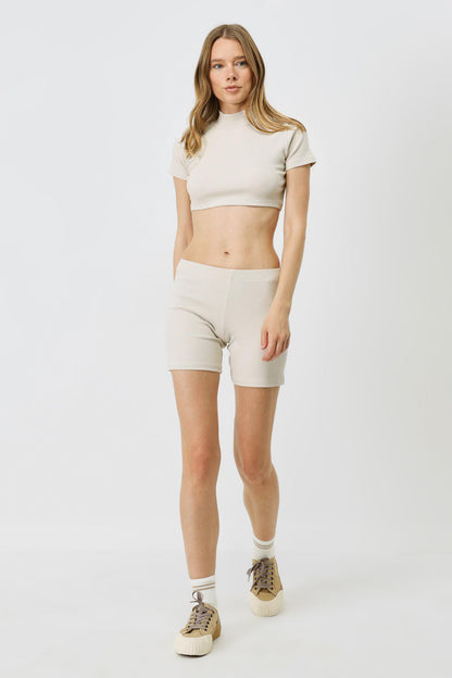 Damen Rippstrick Lange Boxershorts