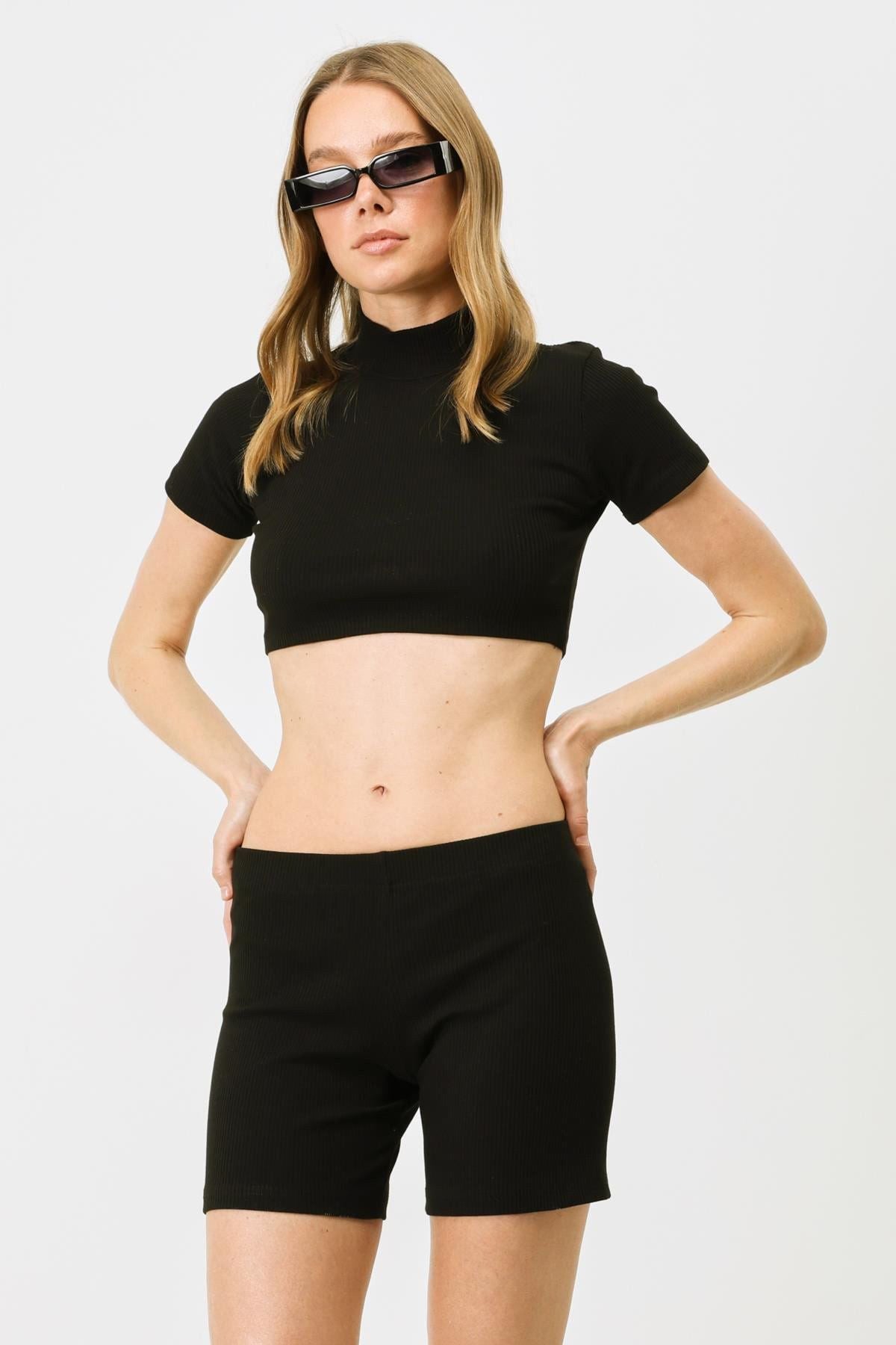 Damen Rippstrick Lange Boxershorts