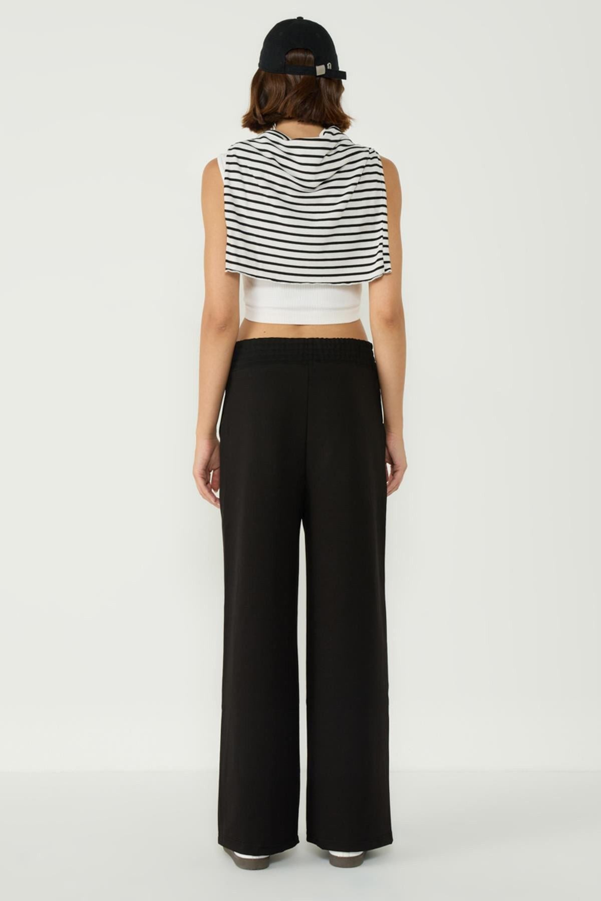 Damen Stitch Detail Palazzo Sweatpants