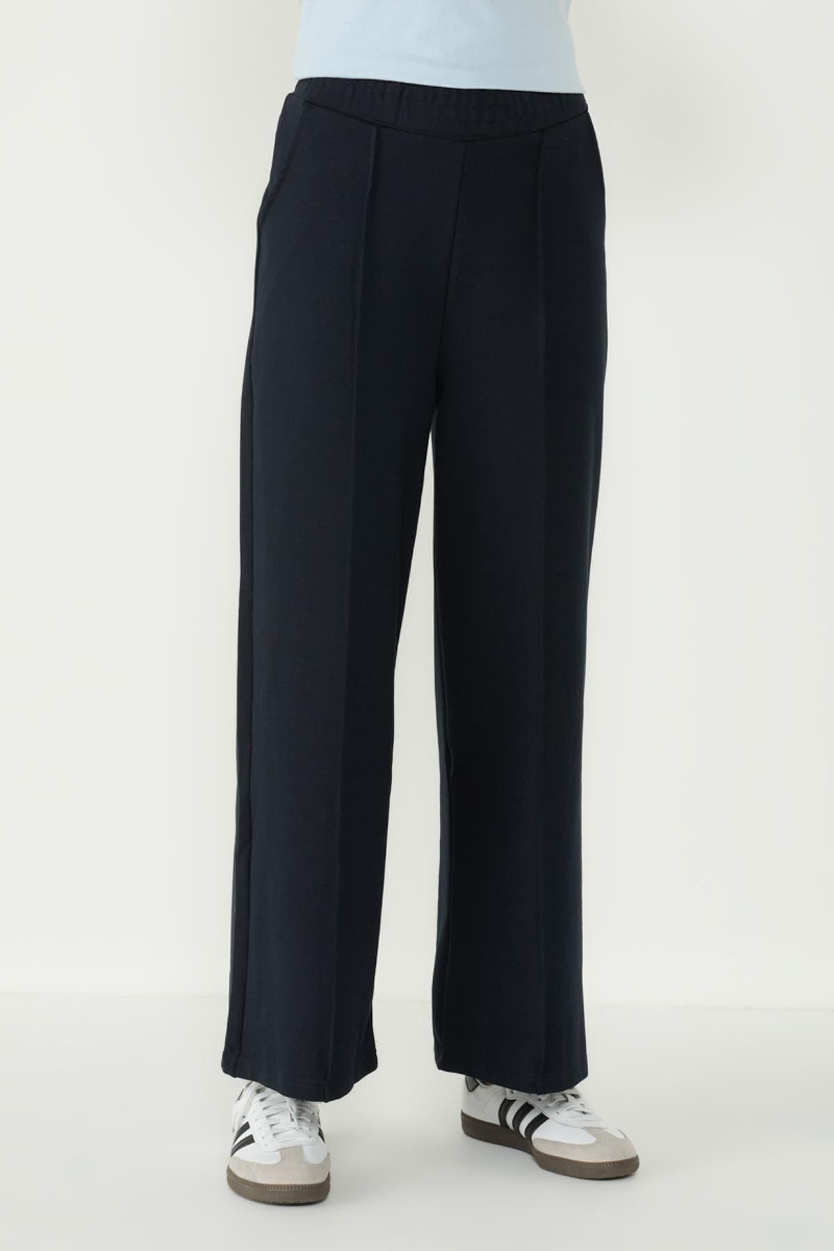 Damen Stitch Detail Palazzo Sweatpants