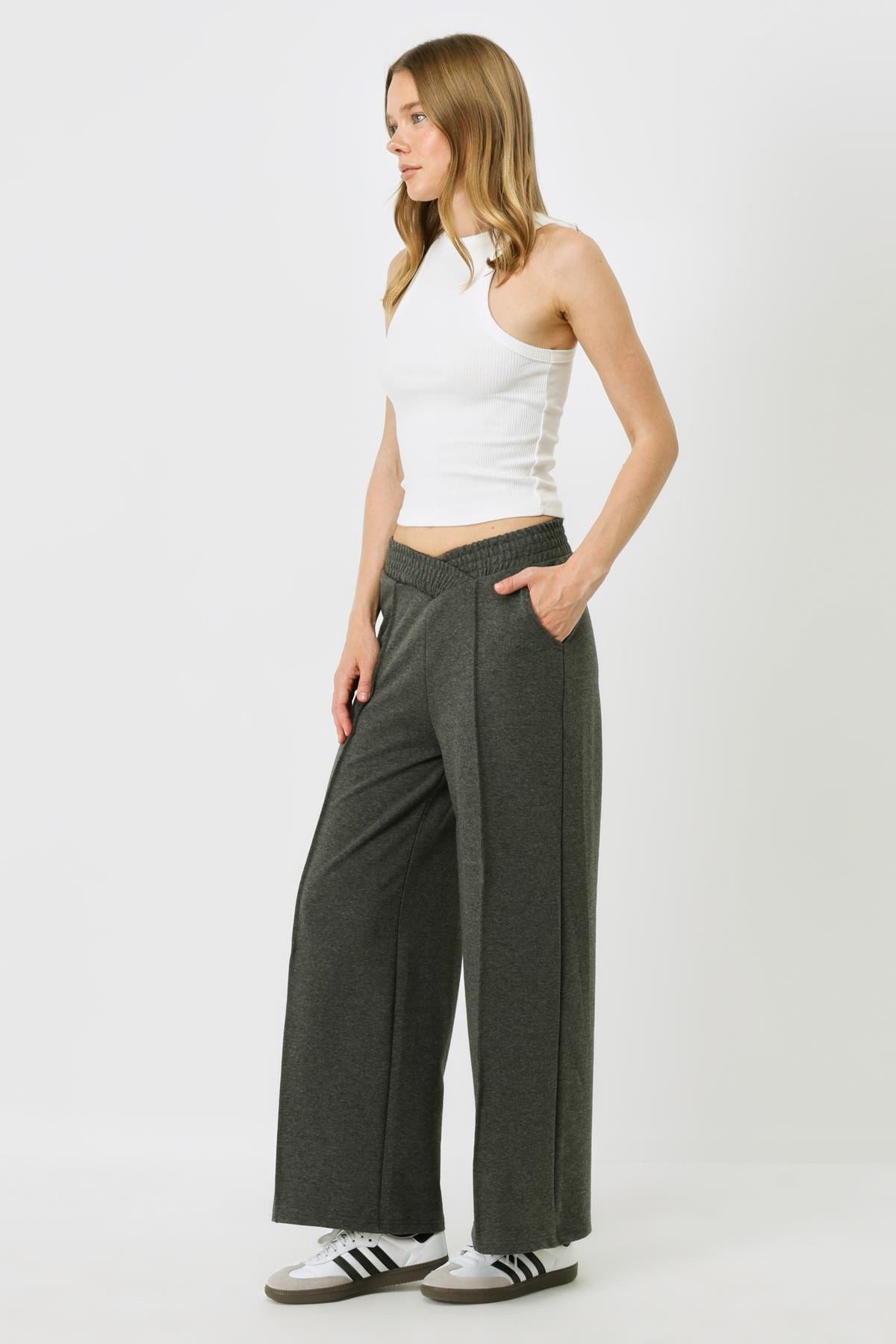 Damen High-Waisted Baggy Sweatpants