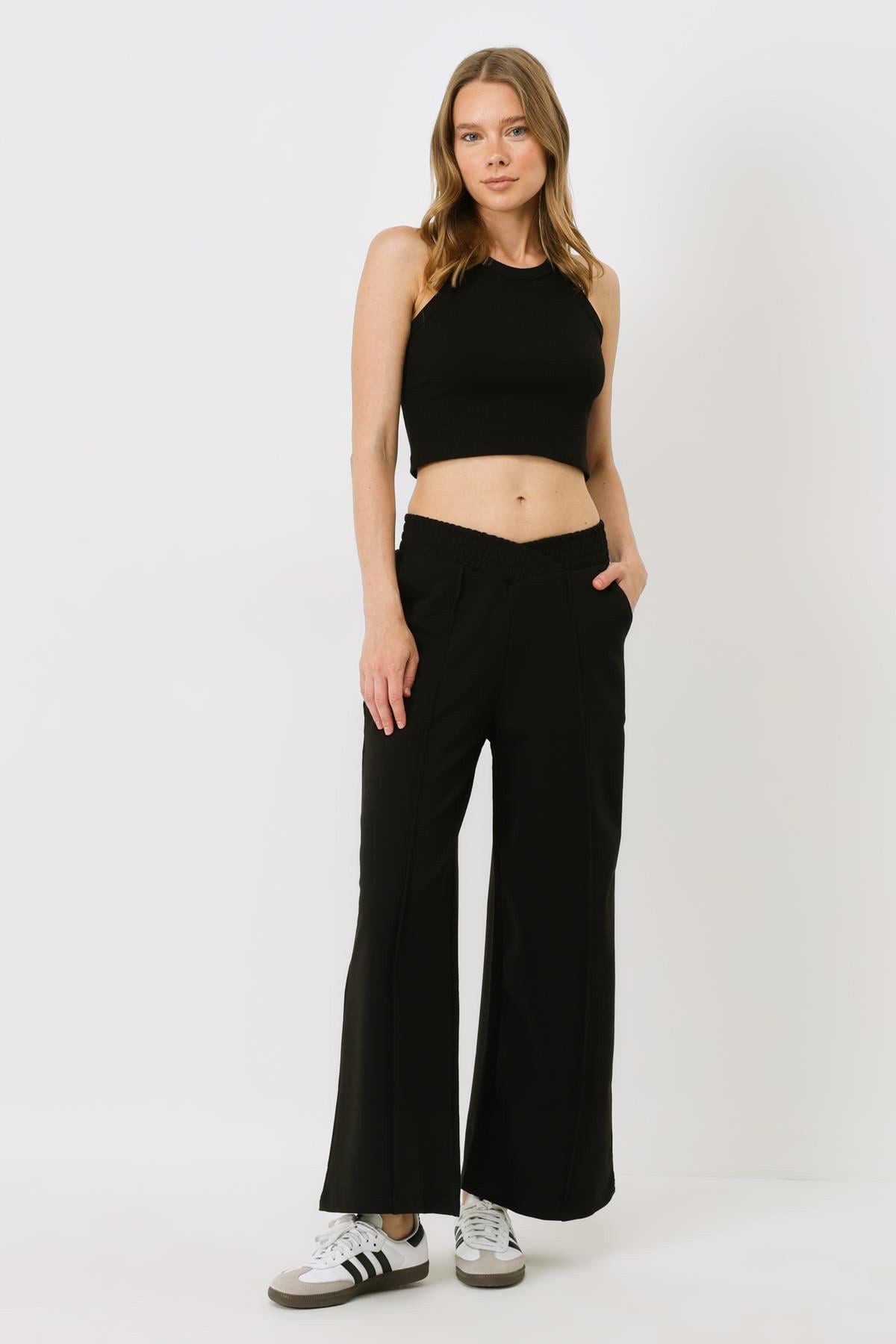 Damen High-Waisted Baggy Sweatpants
