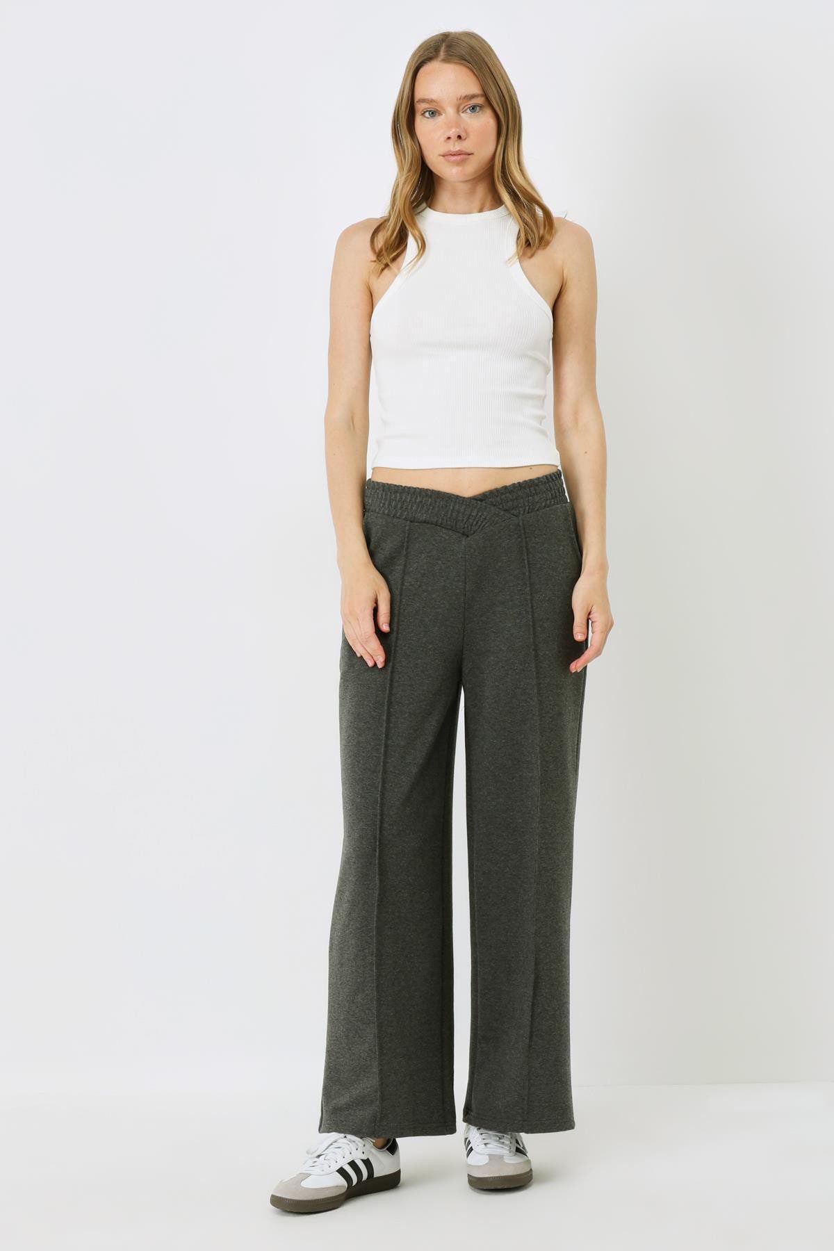 Damen High-Waisted Baggy Sweatpants