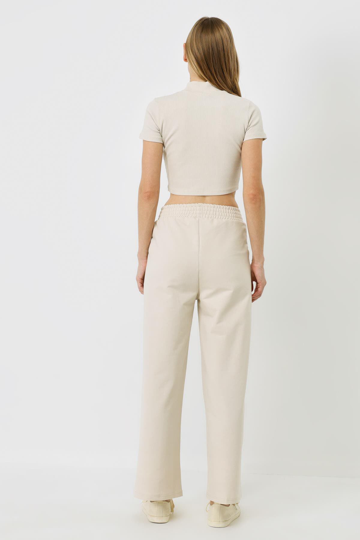 Damen High-Waisted Baggy Sweatpants