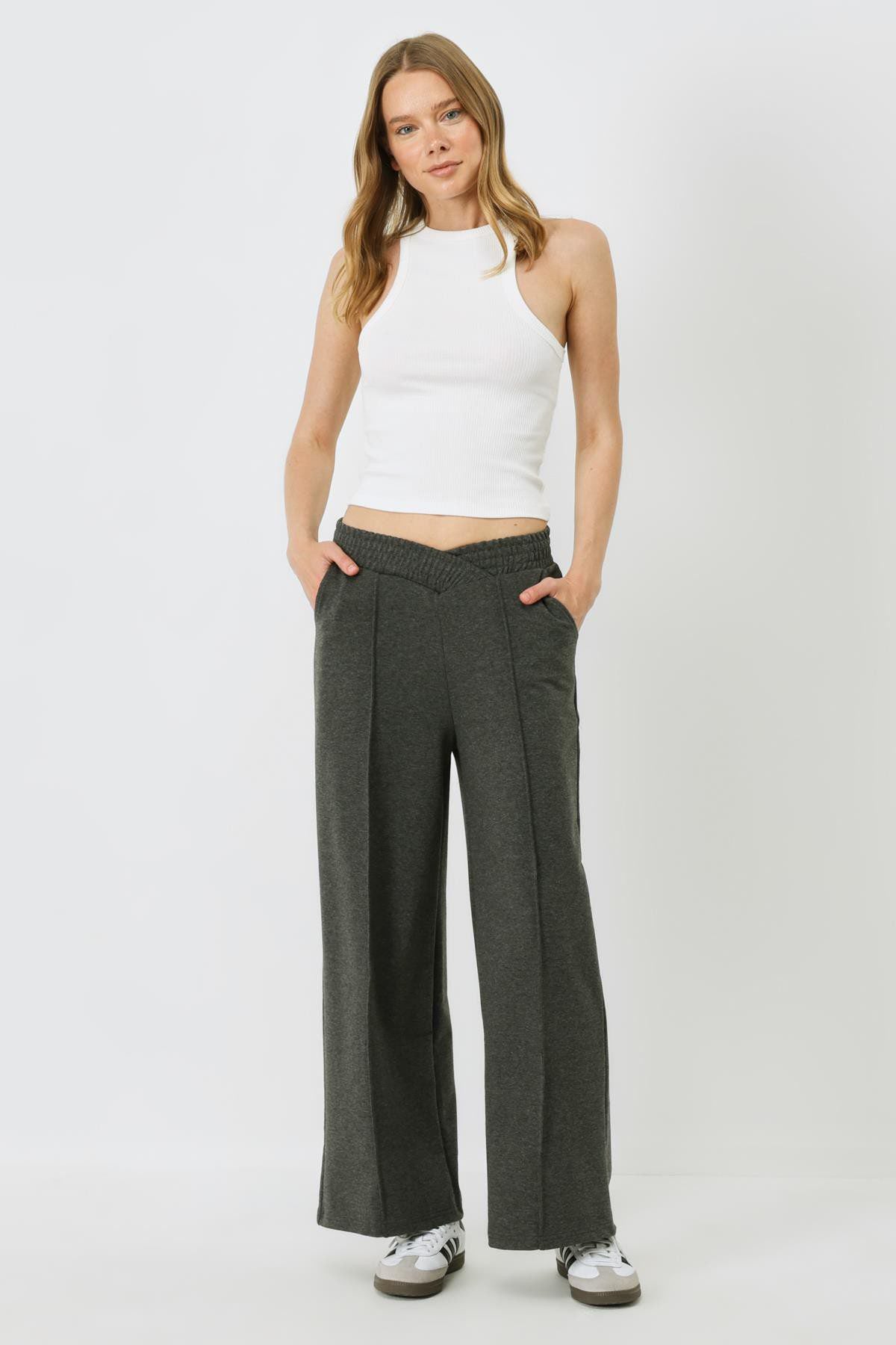 Damen High-Waisted Baggy Sweatpants