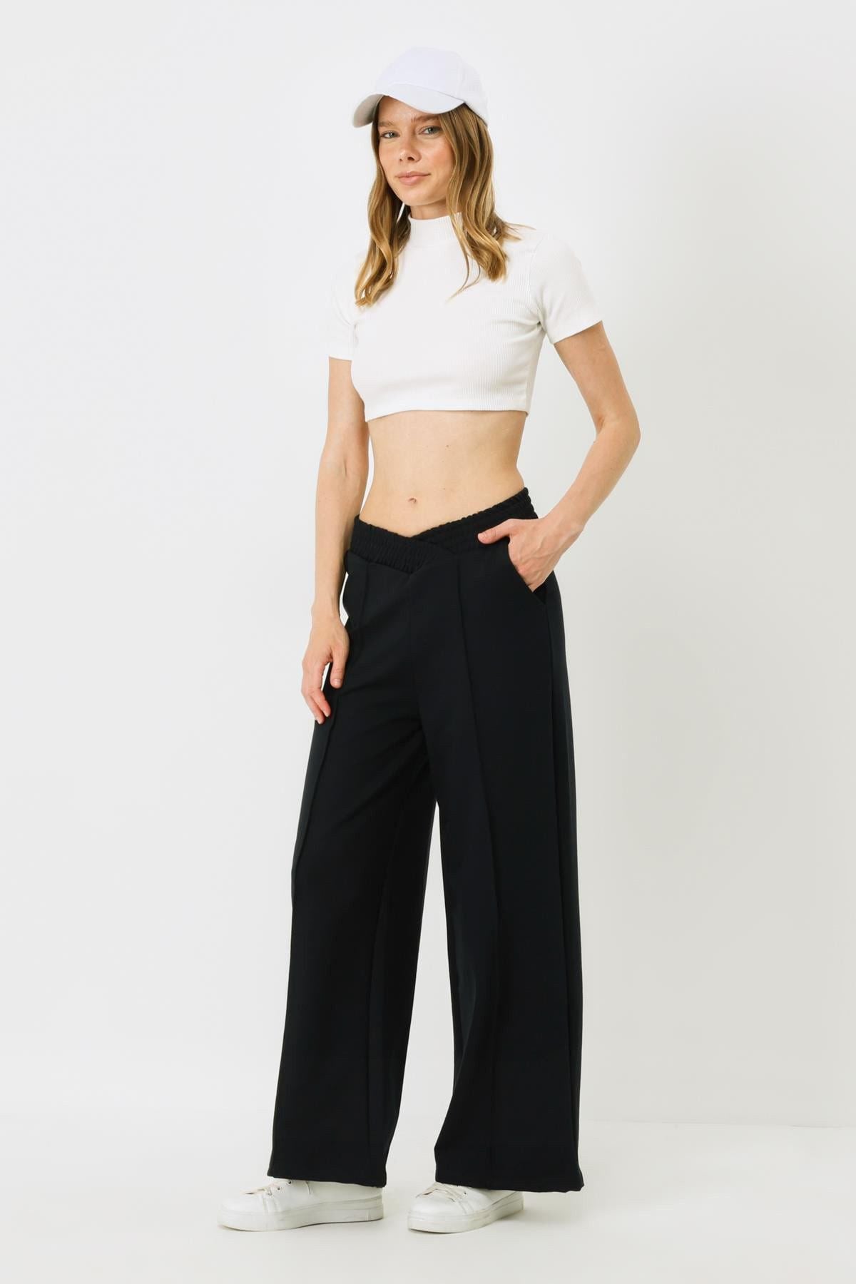 Damen High-Waisted Baggy Sweatpants