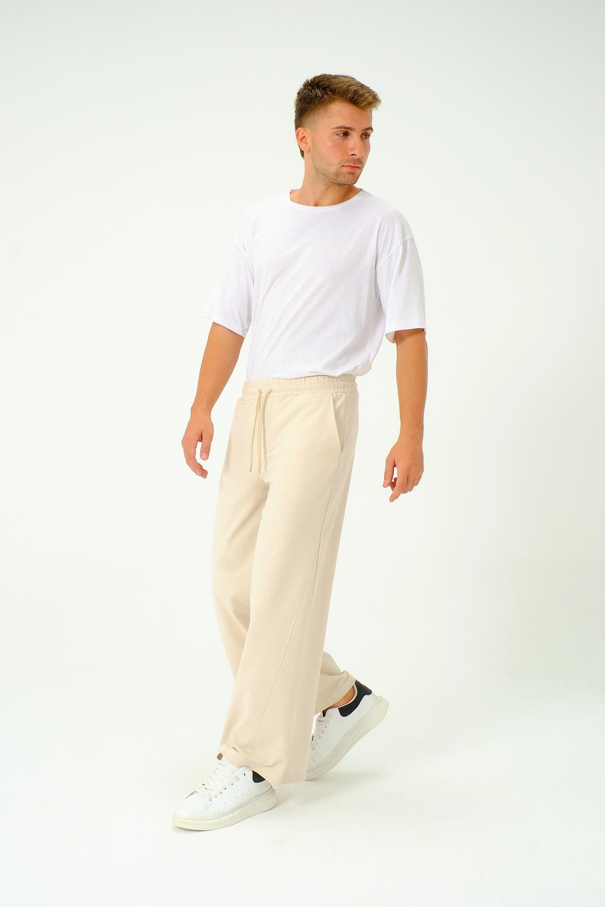 Herren Baggy Jogginghose mit elastischem Bund