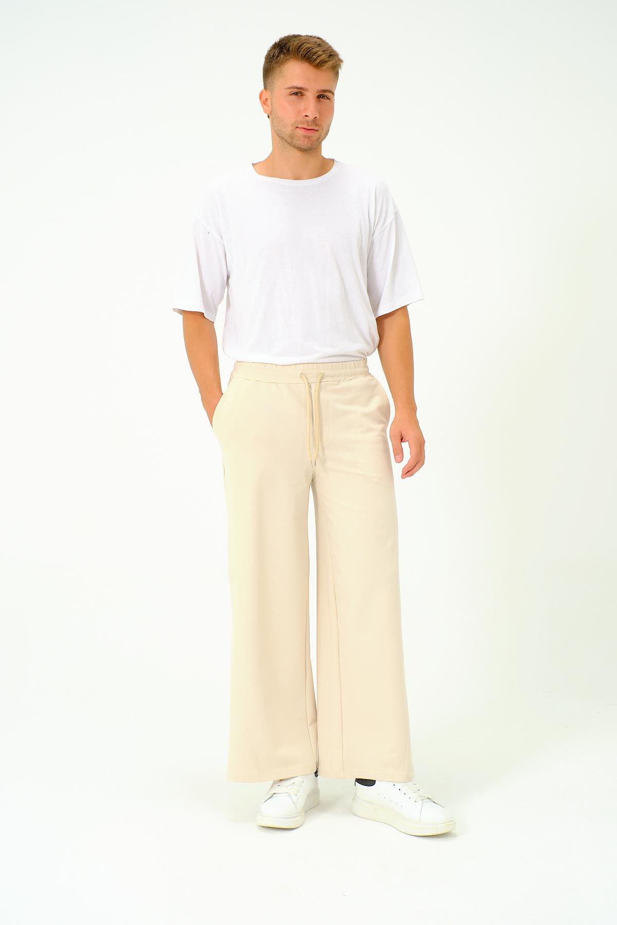 Herren Baggy Jogginghose mit elastischem Bund