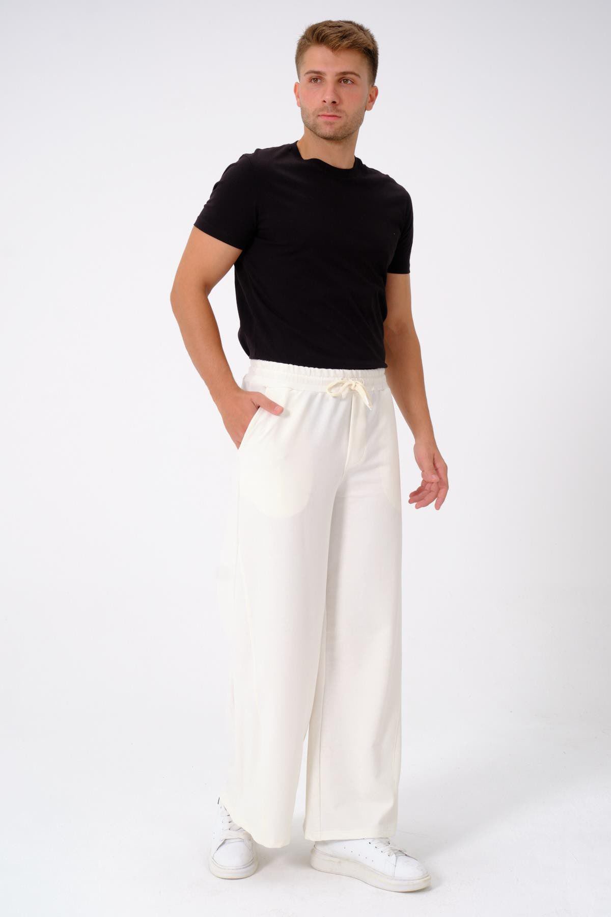 Herren Baggy Jogginghose mit elastischem Bund