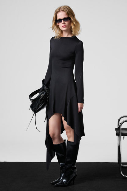 UGETRO Damen Rundhals Minikleid