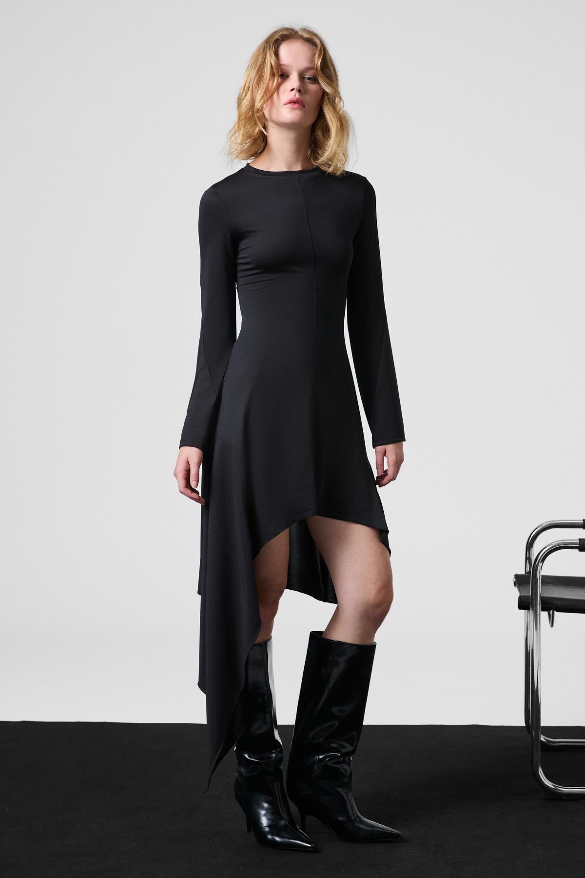 UGETRO Damen Rundhals Minikleid