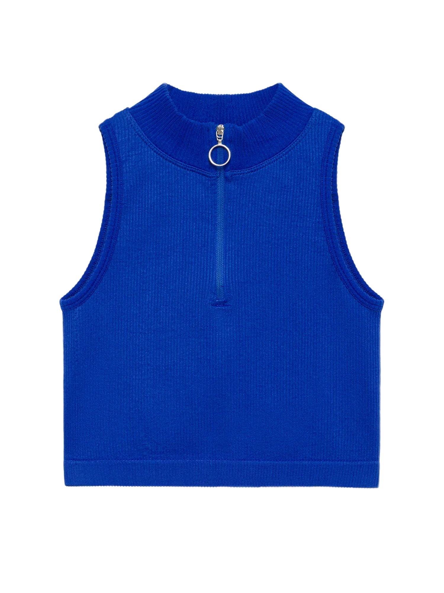 Ärmellose Bluse mit Reißverschluss