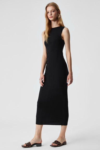 UWEN Damen Schmales Maxikleid