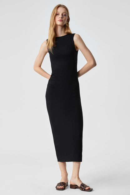 UWEN Damen Schmales Maxikleid
