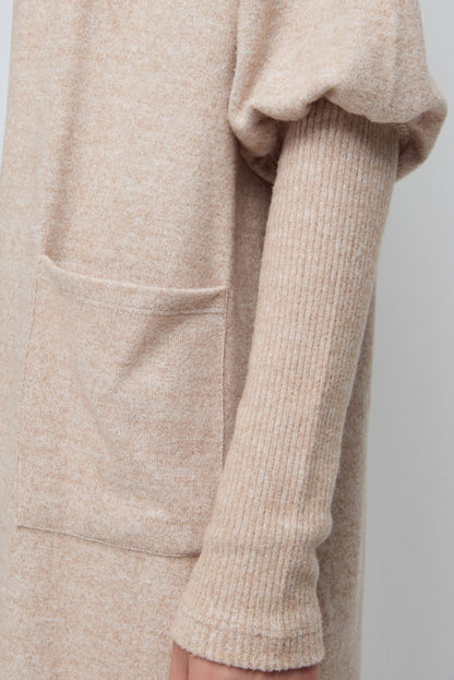 Langer Strickcardigan mit Taschen