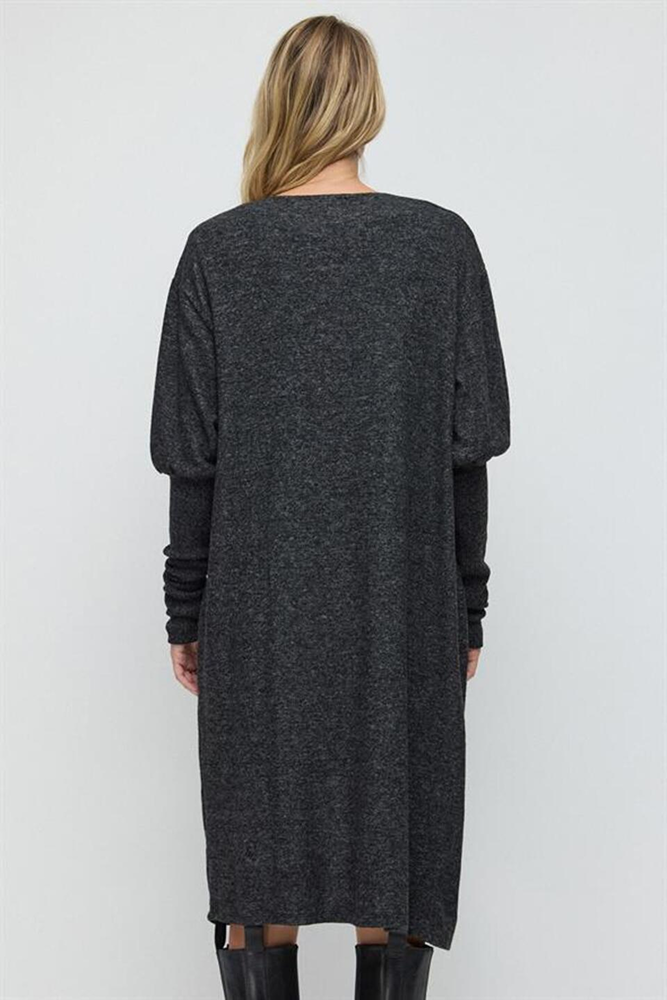 Langer Strickcardigan mit Taschen