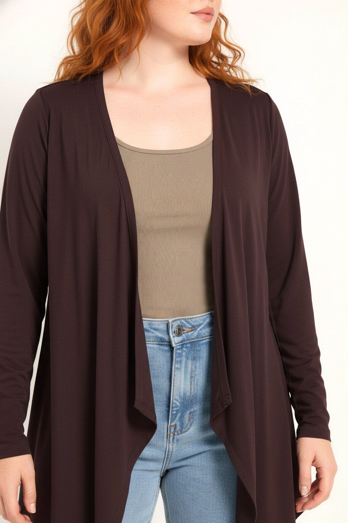 Langer Fließender Cardigan