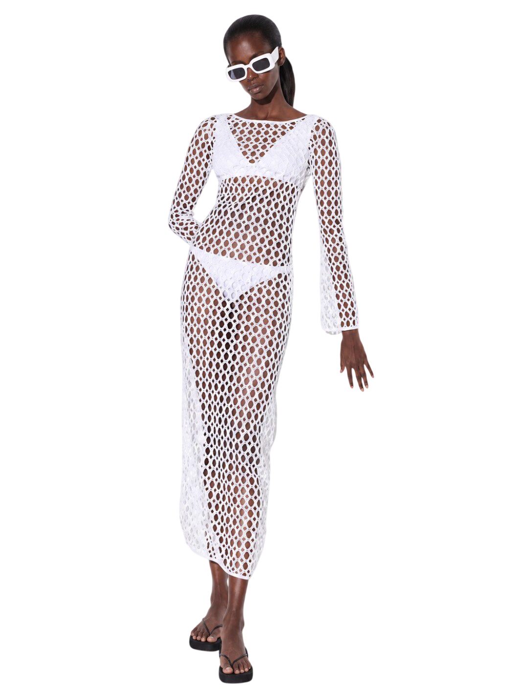 Langes Netz-Kleid