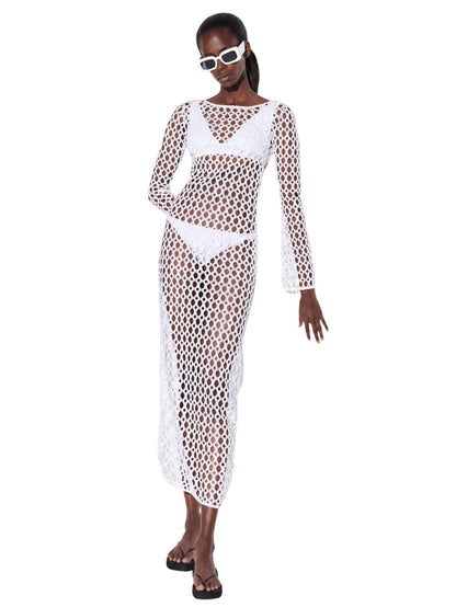 Langes Netz-Kleid