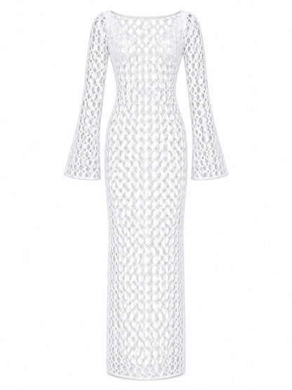 Langes Netz-Kleid