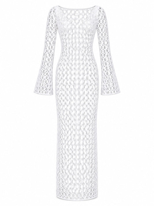 Langes Netz-Kleid