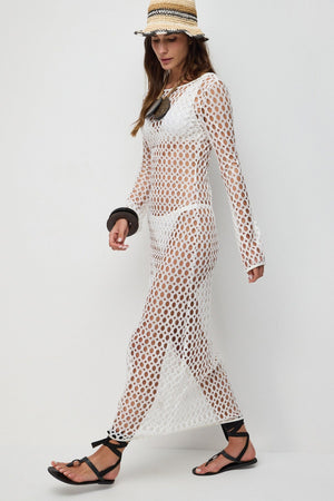 Langes Netz-Kleid