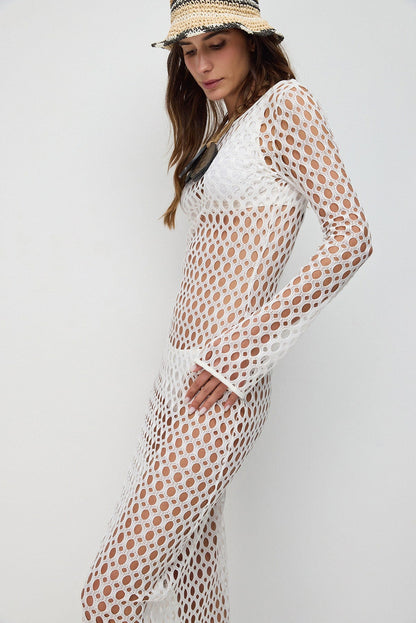 Langes Netz-Kleid