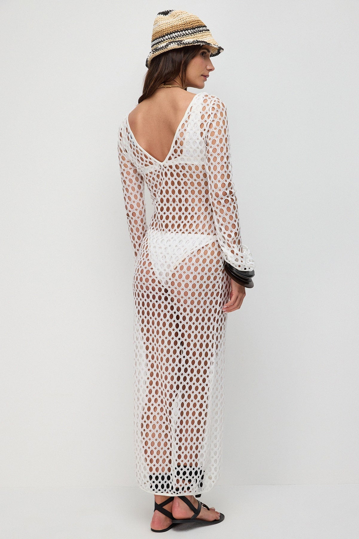 Langes Netz-Kleid