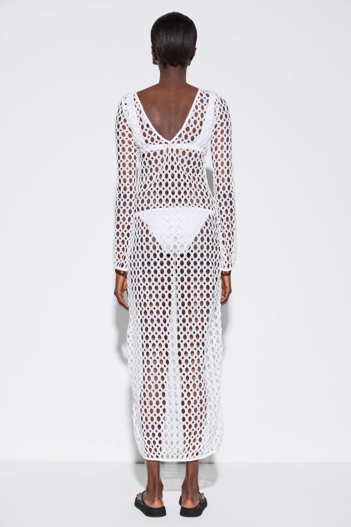 Langes Netz-Kleid
