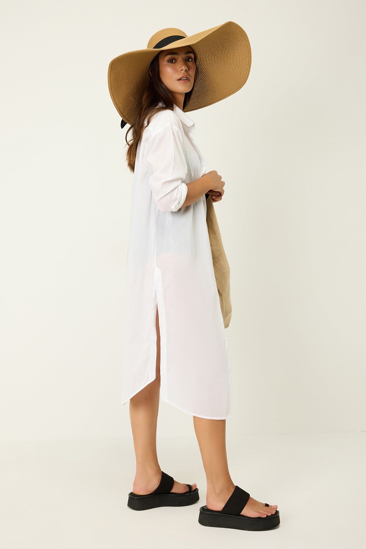 Langes Hemdkleid