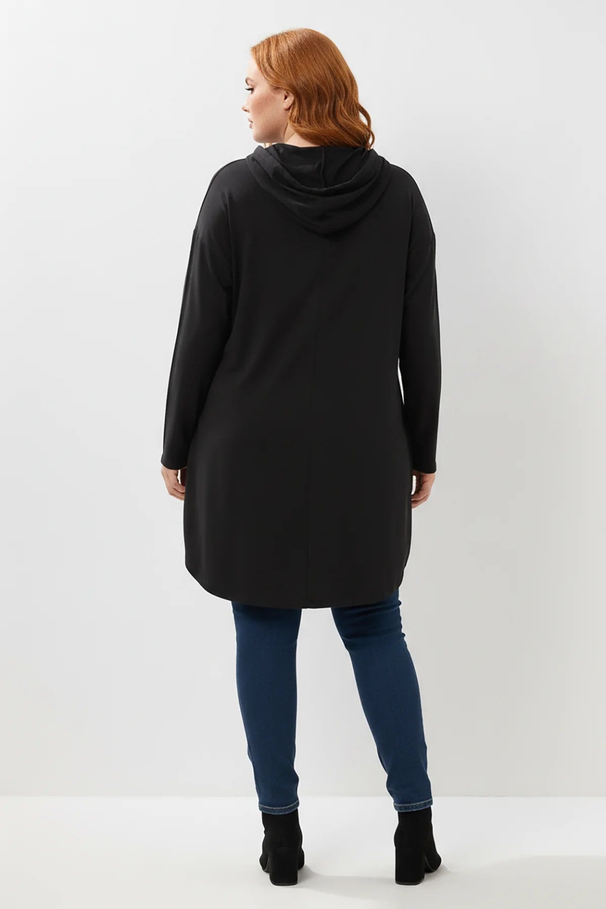 Langes Kapuzen-Sweatshirt