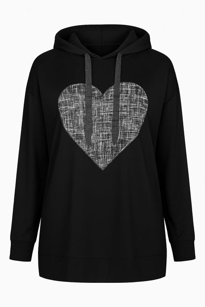 Langes Kapuzen-Sweatshirt