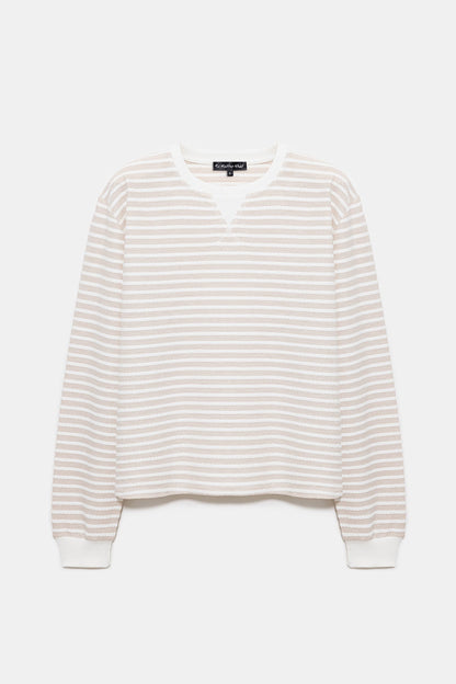 Langärmeliges gestreiftes Sweatshirt