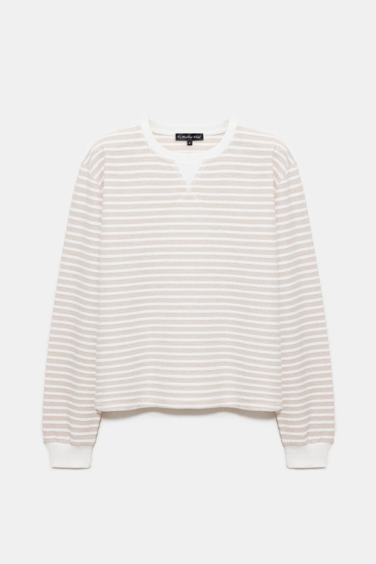 Langärmeliges gestreiftes Sweatshirt