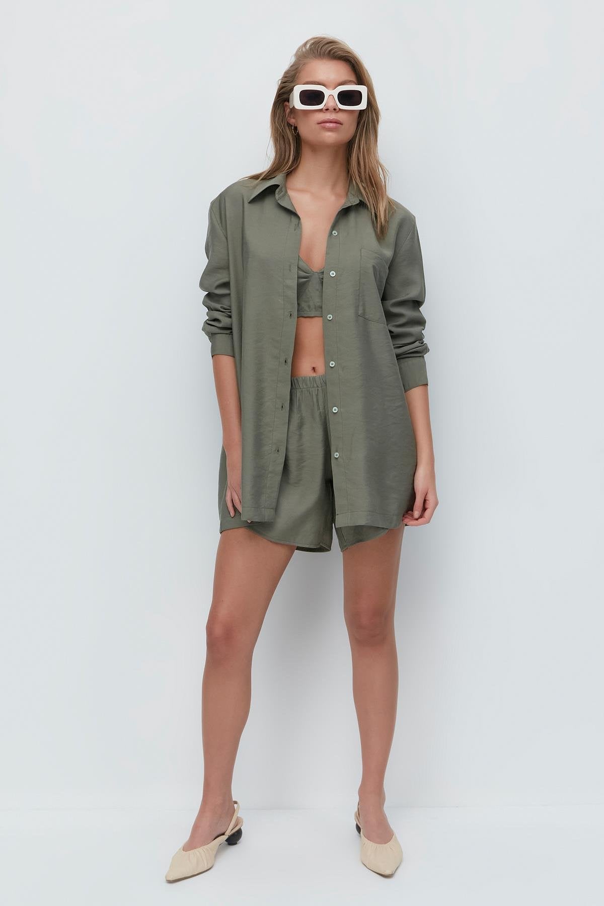 Langarmshirt Kurze Hose 3-teiliges Set
