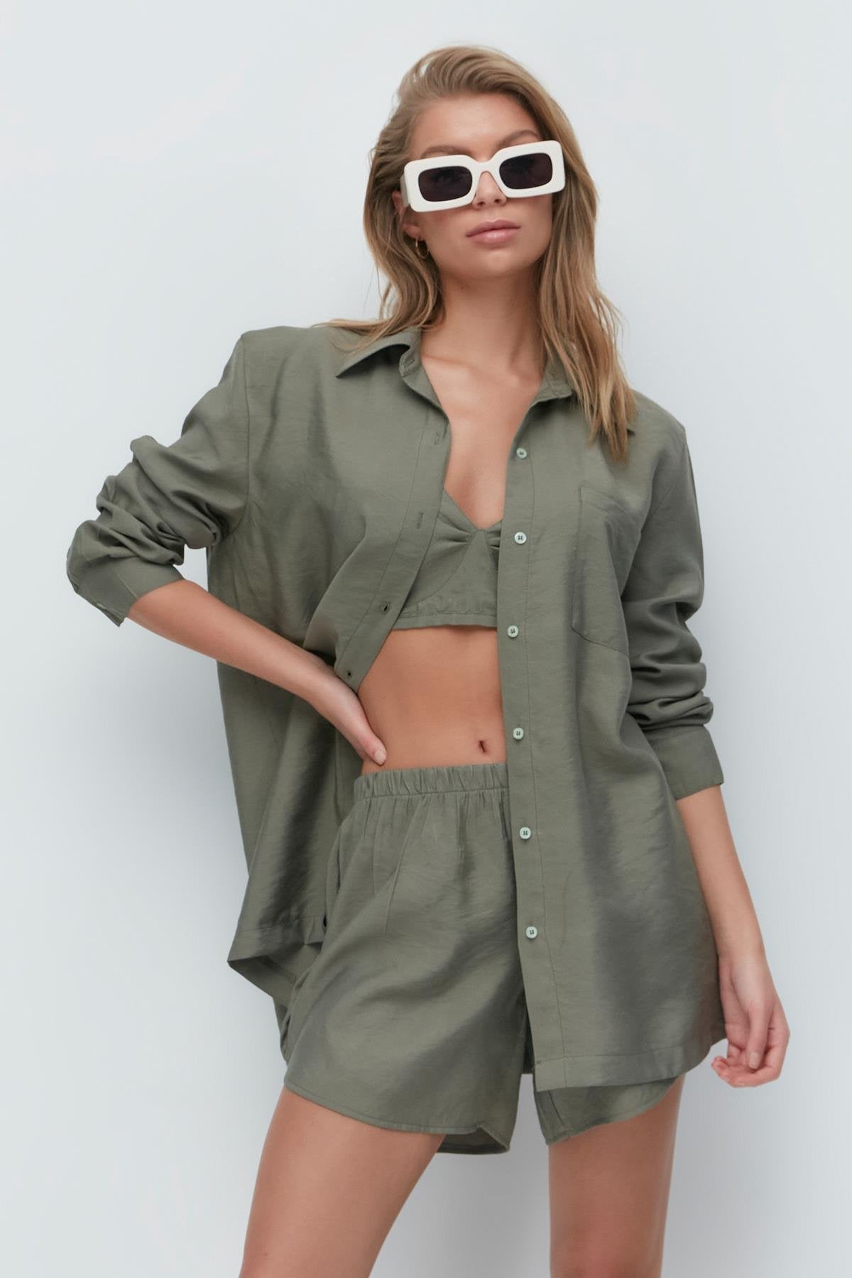Langarmshirt Kurze Hose 3-teiliges Set