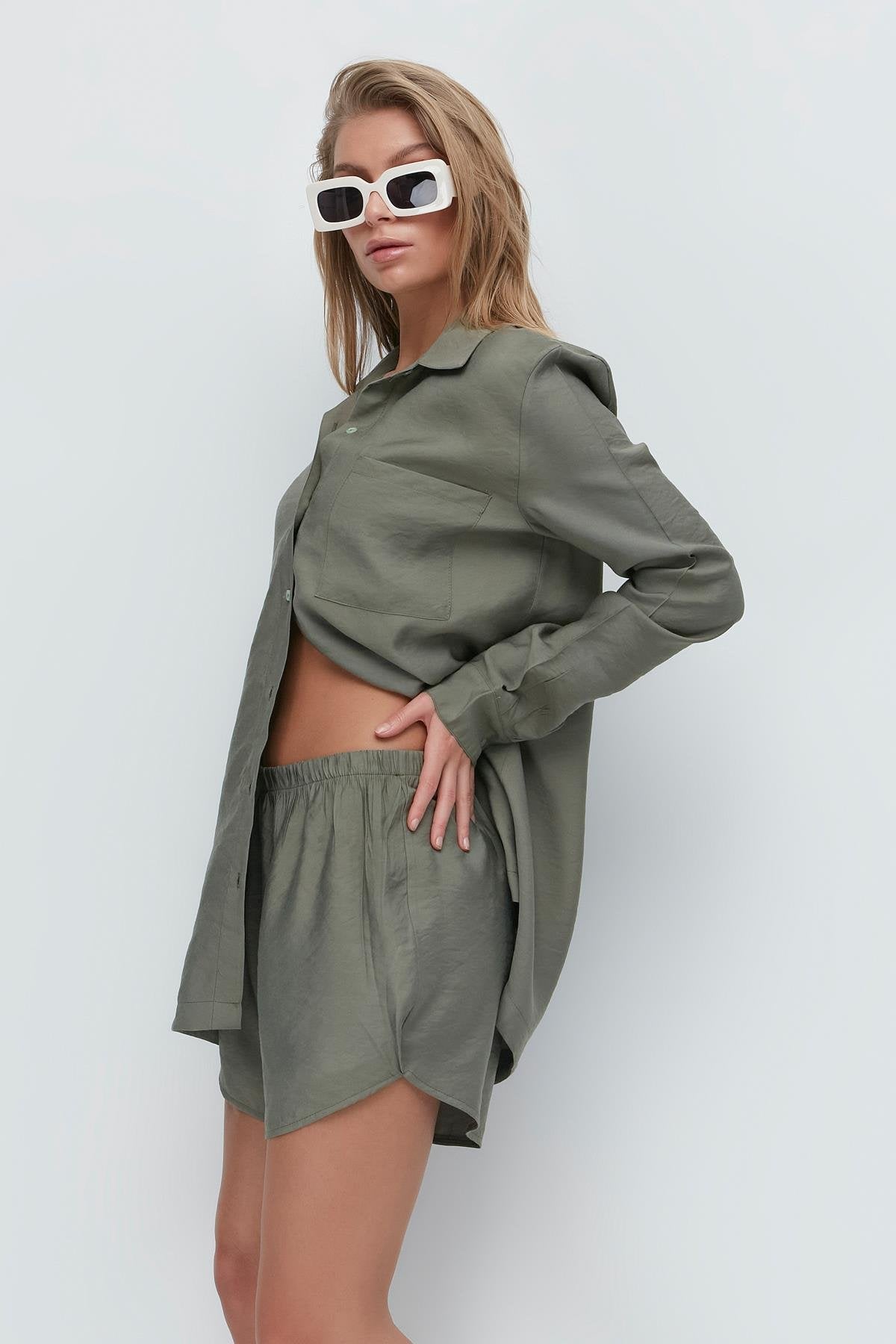 Langarmshirt Kurze Hose 3-teiliges Set