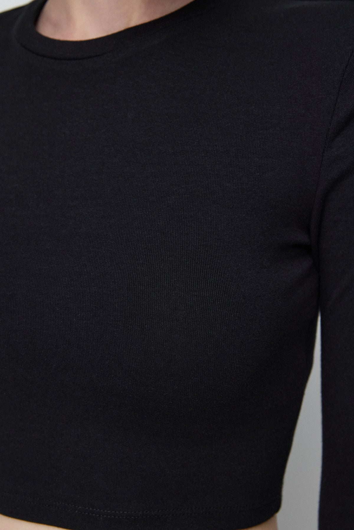 Langärmelige Crop-Bluse