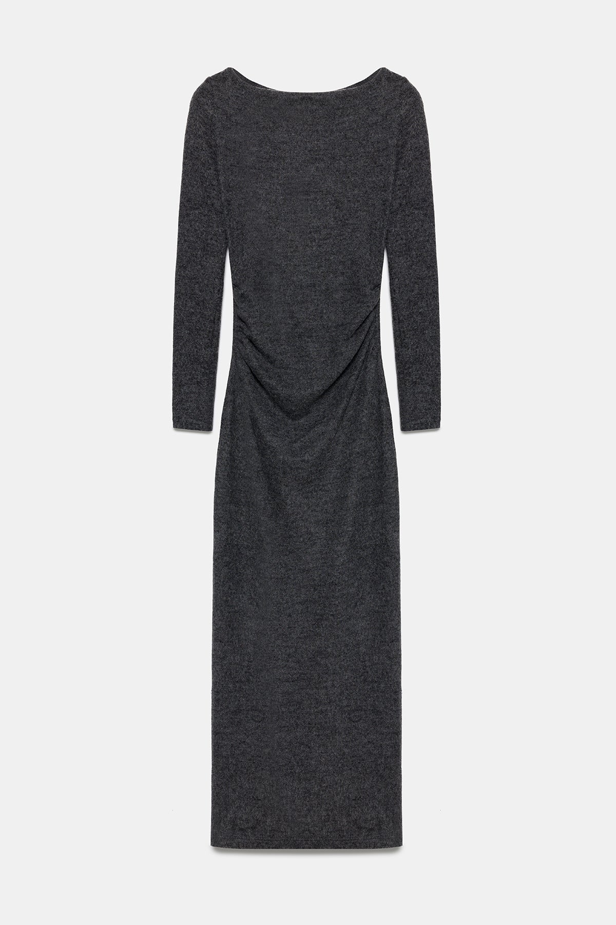 Langärmeliges, schlichtes Midikleid