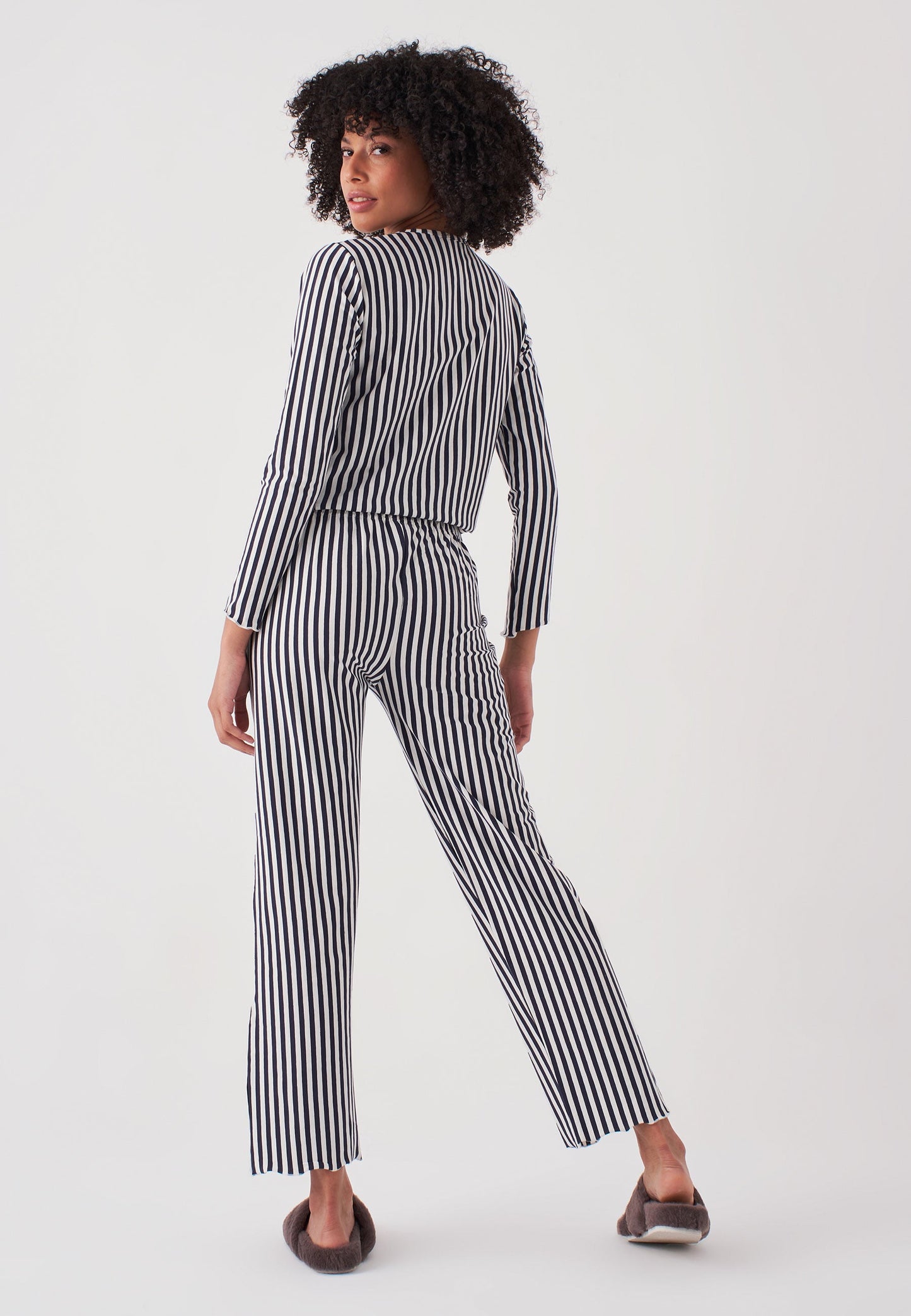 Long Sleeve Striped Pajamas Set